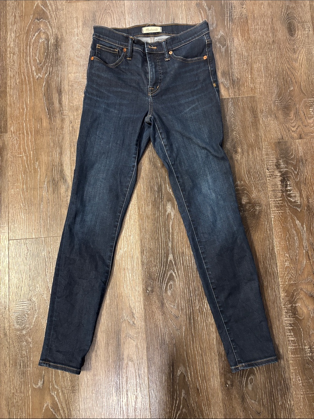 Madewell High Rise Skinny Jeans Dark Indigo Wash Size 26 - Picture 1 of 7